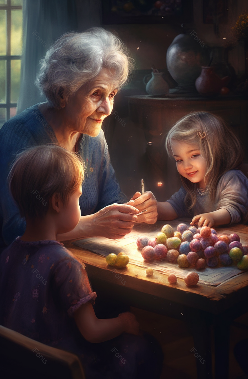 外婆奶奶母亲节快乐感恩卡通背景,插画/手绘图,插画/手绘图库,插画/手绘图下载,插画/手绘